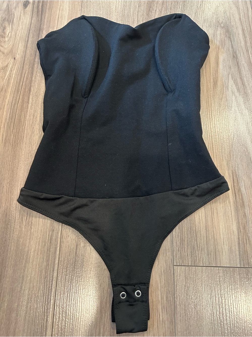 Dynamite black structural strapless bustier bodysuit